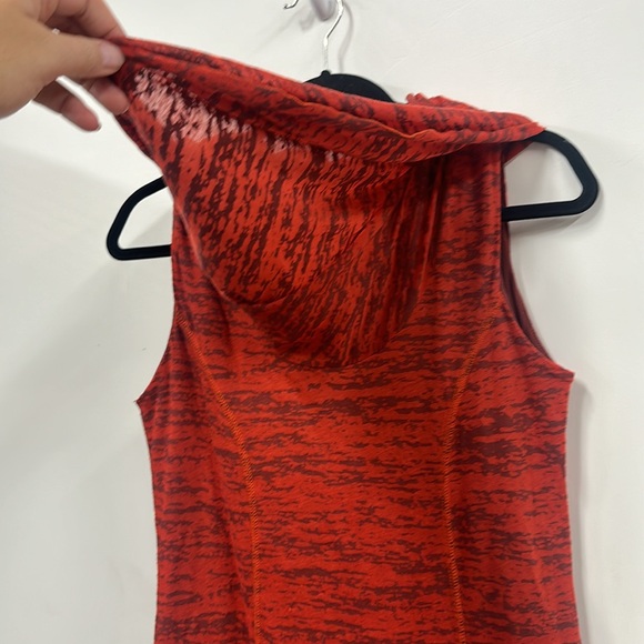 Prana Women's Tyda Burnout Red Sleeveless Cowl Neck Dress Size M - Picture 6 of 7